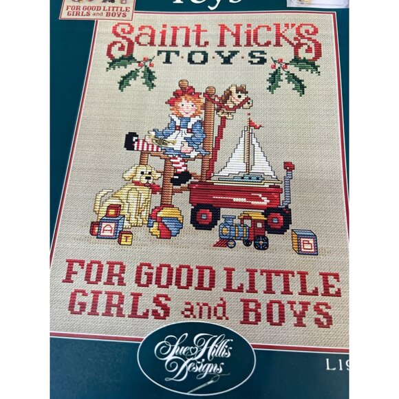 Saint Nicks Toys Cross Stitch Pattern Sue Hillis Designs With Charm - Picture 2 of 6